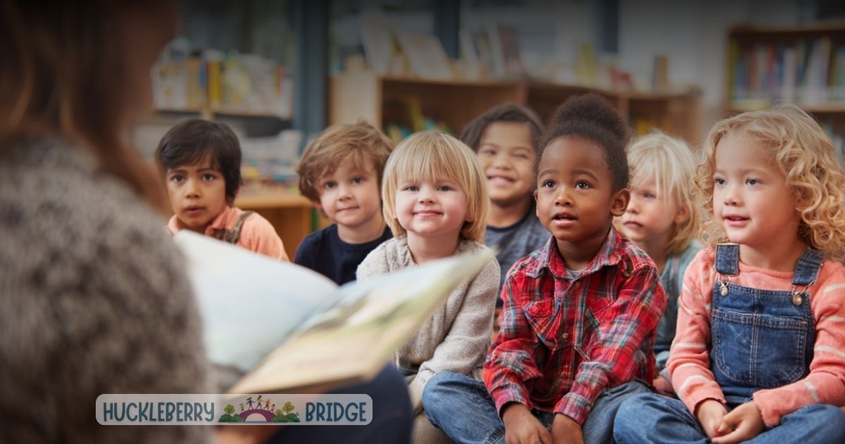 Children sitting in a class listening to a life skills lesson