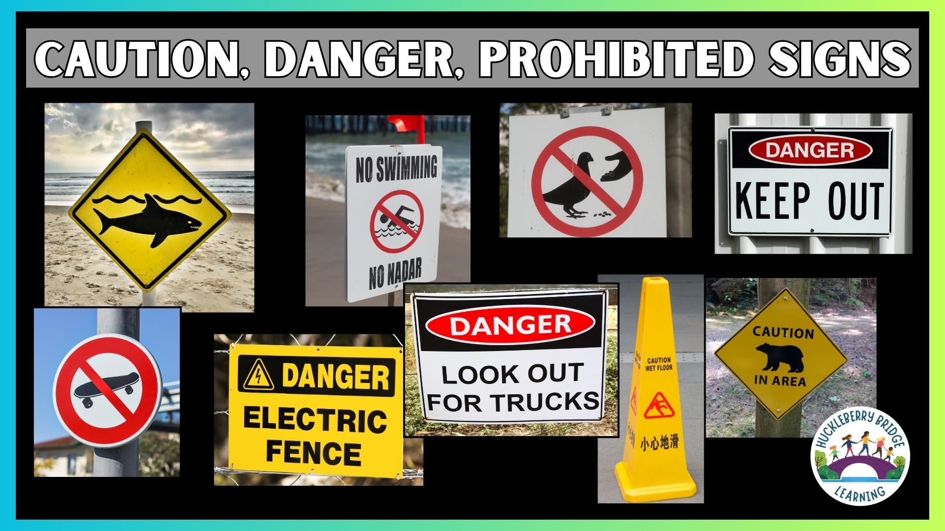 Title Image for caution prohibited danger signs