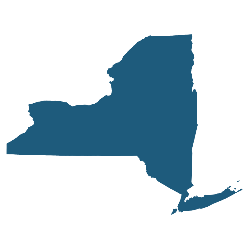 State of New York solid blue color